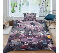 AYZOFCNDK Hollow Knight Duvet Cover for Teens And Adults Quilt Cover 3D Print Games Comforter Covers Soft Microfiber with Pillow Cases with Zipper Closure Bedding Set 2 Pieces Single（135x200cm）