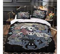 AYZOFCNDK Hollow Knight Duvet Cover Room Decor,3D Printed Bedding Set Queen,Games Comforter Cover,Cover + 2 Pillow Shams Ultra Soft for Kids Adults Family Birthday King（220x240cm）