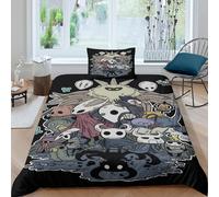 AYZOFCNDK Hollow Knight Duvet Cover Soft Polyester Bedding Set for Kids Teens Adults Room Decor,3D Printed Games Soft Polyester Cover,Bed Set 1 Pillow Cases for All Season Single(135x200cm)