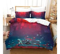 AYZOFCNDK Hollow Knight Personalised 3D Printed Duvet Cover Set for Kids And Adults Soft Polyester Games Quilt Cover with 2 Pillowcases All Season Bedding Hypoallergenic Easy Care Double（200x200cm）