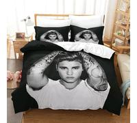 AYZOFCNDK Justin Bieber Bedding Set Comforter Cover Set for Boys Girls Teens Family Birthday 3D Printed Duvet Cover Bedspread Cover 3 Pcs Room Decor Double(200x200cm)