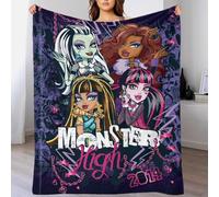 AYZOFCNDK Monster High Blankets Soft Warm Throw Blanket 3D Print Flannel Throws Fleece Bedding Rug for Bed Sofa Blanket For Outdoor Travel Bedroom Living Room 40x50inch(100x130cm)