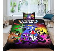 AYZOFCNDK Rainbow Friends Comforter Set,Quilt Set Soft Microfiber Bedding Set for Kids Girls Boys Teens Room Decor,Game Adult Duvet Insert,1 Pillowcase for All Season Single(135x200cm)