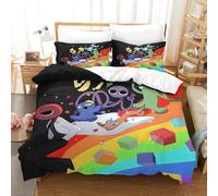 AYZOFCNDK Rainbow Friends Duvet Cover Comforter Covers Quilt Cover for Teens And Adults 3D Print Game Bedding Set with Pillow Cases Soft Microfiber with Zipper Closure 3 Pieces Single(140x200cm)