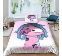 AYZOFCNDK Sprunki 2 Piece Comforter Set Soft Microfiber 3D Printed Cute Cartoon Game Quilted Bedding Set for Kids Teens Adults Room Decor,1 Pillowcases,Breathable for All Season Single（135x200cm）