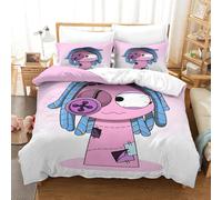 AYZOFCNDK Sprunki Comforter Set 3 Pcs,Soft Microfiber Bedding Sets for Kids Teens Adults,Cute Cartoon Game Quilted Comforter with 2 Pillowcases for Kids Boys Girls Easy Care Durable Double（200x200cm）
