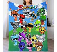 AYZOFCNDK Sprunki Soft Sherpa Throw Blanket for Couch Bed Cozy Cute Cartoon Game Fleece Flannel Blanket with Stylish 3D Print Lightweight & Warm for Home Decor And Travel Use 70x80inch(180x200cm)