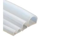 Ayztantine 1-5M D Type Silicone Rubber Sealing Strip Semi-circle Hollow Temperature Self-adhesive Door Window Sound Insulating Strips Transparent Sealing Strip(06,5M)