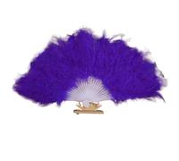 Ayztantine Folding Hand Fan 1pc Soft Fluffy Lady Burlesque Wedding Hand Fancy Dress Costume Dance Feather Fan Folding Fan(Color4)