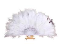Ayztantine Folding Hand Fan 1pc Soft Fluffy Lady Burlesque Wedding Hand Fancy Dress Costume Dance Feather Fan Folding Fan(Color5)