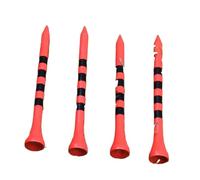 Ayztantine Golf Tees 100pcs Professional Bamboo golf tees 5x strong than wooden tee red white Practice game ball for Irons Drivers Hybrids for Golfer Practice(Red 100 pcs 83mm)