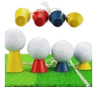Ayztantine Golf Tees 4-In-1 Golf Tees Different Heights Rubber Driver Home Range Ball Training Practice Outdoor Sports for Golfer Practice(8Pcs Tee 4pcs Ball)