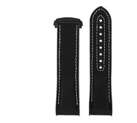 Ayztantine Silicone Strap 20mm 21mm 22mm Nylon Rubber Watch Band for Men Deployant Clasp Strap Accessorie Silicone Soft for everyday wear(Black white black,22mm)