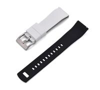 Ayztantine Silicone Strap Silicone Quick Release Watch Band 20mm - Sport Waterproof Replacement Rubber Strap for Men Women for everyday wear(White Black 1)