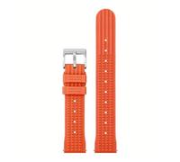 Ayztantine Silicone Strap Soft Rubber Waffle Watchband 20mm 22mm Fast Release Replacement for Men Women Waterproof Watch Straps with Clasp for everyday wear(Orange,20mm)