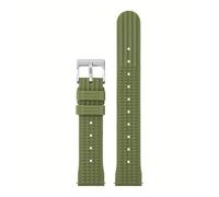 Ayztantine Silicone Strap Soft Rubber Waffle Watchband 20mm 22mm Fast Release Replacement for Men Women Waterproof Watch Straps with Clasp for everyday wear(Green,20mm)