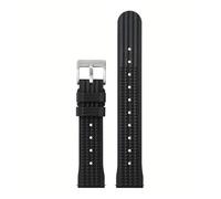Ayztantine Silicone Strap Soft Rubber Waffle Watchband 20mm 22mm Fast Release Replacement for Men Women Waterproof Watch Straps with Clasp for everyday wear(Black,20mm)