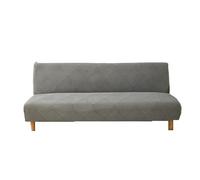 Ayztantine Sofa Cover Stretch Four Seasons Universal Elastic Armless Sofa Bed Cover Foldable Three-dimensional Jacquard(Dark gray,L-sofa bed cover)