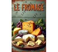 AYZYSMBM Funny Retro Tin Sign A Painting Of Cheese And Grapes On A Wooden Table Metal Poster Plaques Home Decoration Canvas Painting Poster 12X8Inch