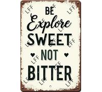 AYZYSMBM Retro Metal Tin Sign, Be Smitten Not Bitten Home Bar Shop Decorations Coffee Vintage Sign Gift 8X12 Inch