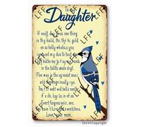 AYZYSMBM Retro Metal Tin Sign, Beautiful Birds To My Daughter Is Already Inside You Love Your Mom Home Bar Shop Decorations Coffee Vintage Sign Gift 8X12 Inch