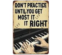AYZYSMBM Retro Metal Tin Sign, Don'T Practice Until You Get It Right Home Bar Shop Decorations Coffee Vintage Sign Gift 8X12 Inch