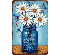 AYZYSMBM Vintage Metal Tin Sign Beautiful Dragonfly Take A Deep Breathe Matte Wall Art Poster Novelty Sign 8X12 Inch