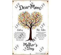 AYZYSMBM Vintage Metal Tin Sign Dear Mom For All The Times That I Forgot Coloful Tree Wall Art Poster Novelty Sign 8X12 Inch