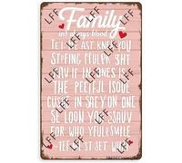AYZYSMBM Vintage Metal Tin Sign Family Isn'T Always Blood It'S The People In Your Life No Matter What Wall Art Poster Novelty Sign 8X12 Inch