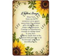 AYZYSMBM Vintage Tin Sign - A Teacher Prayer Sunflower - Wall Art For Home Or Office Decore Poster For Spiritual - Metal Plaque 8 Inch X 12 Inch