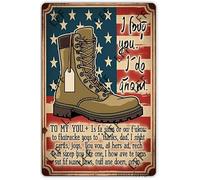 AYZYSMBM Vintage Tin Sign - American Veteran Shoe To My Mom, For All The Times That I Forgot To Thank You - Wall Art For Home Or Office Decore Poster For Spiritual - Metal Plaque 8 Inch X 12 Inch