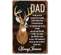 AYZYSMBM Vintage Tin Sign - Beautiful Deer American Flag Youre The Greatest I Love You Always And Forever - Wall Art For Home Or Office Decore Poster For Spiritual - Metal Plaque 8 Inch X 12 Inch