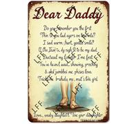 AYZYSMBM Vintage Tin Sign - Dear Daddy Do You Remember The First Time You Laid Eyes On Me - Wall Art For Home Or Office Decore Poster For Spiritual - Metal Plaque 8 Inch X 12 Inch