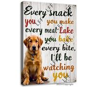 AYZYSMBM Vintage Tin Sign - Goldendoodle Dog Every Snack You Make Every Meal You Bake Every Bite You Take - Wall Art For Home Or Office Decore Poster For Spiritual - Metal Plaque 8 Inch X 12 Inch
