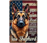 AYZYSMBM Vintage Tin Sign - Shepherd Dog I Know I Am Just A Dog, But If You Feel Sad, I'Sll Be Your Smile - Wall Art For Home Or Office Decore Poster For Spiritual - Metal Plaque 8 Inch X 12 Inch