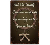 AYZYSMBM Wall Decor Tin Sign And He Himself Bore Our Sins In His Body On The Cross, God And The Crown Metal Tin Poster For Living Room Decor Home Decor Office Decor Farmhouse Decor Church 8X12 Inch
