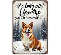 AYZYSMBM Wall Decor Tin Sign As Long As I Breathe Youll Be Remembered Metal Tin Poster For Living Room Decor Home Decor Office Decor Farmhouse Decor Church 8X12 Inch