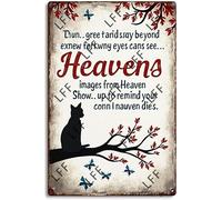AYZYSMBM Wall Decor Tin Sign Black Cat Butterfly When You Believe Beyond What Your Eyes Can See Heaven Metal Tin Poster For Living Room Decor Home Decor Office Decor Farmhouse Decor Church 8X12 Inch