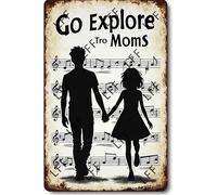 AYZYSMBM Wall Decor Tin Sign Gift For Mom From Daughter Mom And Daughter Gift Sheet Music Metal Tin Poster For Living Room Decor Home Decor Office Decor Farmhouse Decor Church 8X12 Inch