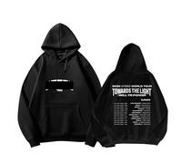 AZ Concert Towards The Light Hoodie 2025 Support Merch Sweatshirt Zipper Contton Hooded Sweatshirt Top(Black 1,S)