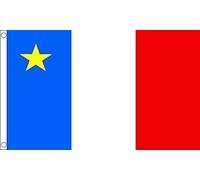 AZ FLAG - Acadia Flag - 3x5 Ft - 100D Polyester Canada - Acadian Banner with Two Metal Grommets - Fade Resistant - Vivid Colors - 3' x 5' Feet - 150x90 Cm