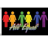 AZ FLAG - All Equal Rainbow Flag - 3x5 Ft - 100D Polyester Lgbt Tolerance Banner with Two Metal Grommets - Fade Resistant - Vivid Colors - 3' x 5' Feet - 150x90 Cm