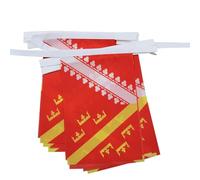 AZ FLAG Alsace Old Bunting Flag, 20 Ft Garland 20 Small Alsace Flags 8'' x 6'', 100% Polyester String Pennant, 6 meters