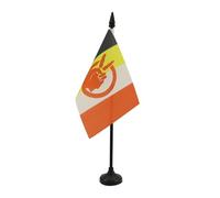 AZ FLAG - American Indian Movement Table Flag 4'' x 6'' - Native American tribe Office Flag 100% Polyester 15 x 10 cm - Mini Desk Flag with 10'' Pole and Black Plastic Base