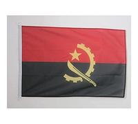 AZ FLAG - Angola Flag - 2x3 Ft - For Outdoor - Angolan Banner Knitted Polyester with Two Plastic Rings - Fade Resistant - Vivid Colors - 2' x 3' Feet - 90x60 Cm