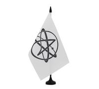 AZ FLAG - Atheist Table Flag 5'' x 8'' - atheism Office Flag 100% Polyester 21 x 14 cm - Mini Desk Flag with 10'' Pole and Black Plastic Base