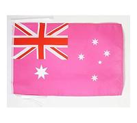 AZ FLAG - Australia Pink Ensign Flag - 18'' x 12'' - 100% Polyester pink Australian Small Banner with Two Cords - Fade Resistant - Vivid Colors - 18x12 in - 45x30 Cm