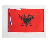 AZ FLAG - Autonomous Albanian Republic of Korçë Flag - 18'' x 12'' - 100% Polyester Korce Small Banner with Two Cords - Fade Resistant - Vivid Colors - 18x12 in - 45x30 Cm