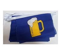 AZ FLAG Beer Bunting Flag, 20 Ft Garland 20 Small Open Bar Flags 8'' x 6'', 100% Polyester String Pennant, 6 meters