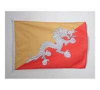 AZ FLAG - Bhutan Nautical Flag - 18'' x 12'' - For Outdoor and Boat - Bhutanese Banner Knitted Polyester with Two Plastic Rings - Vivid Colors - 12x18 in - 45x30 Cm